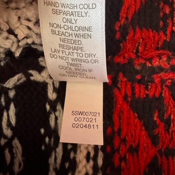 Y2K J. Jill Deer Valley Fair Isle Full Zip Cardigan Sweater Women’s Large - Picture 5 of 10